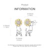 LAZA 925 Sterling Silver Stud Earrings for Women Cat and