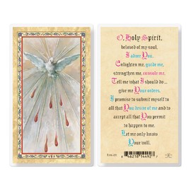 O, Holy Spirit Beloved of My Soul Gold Stamped Laminated Holy Cards, 25-Count Value Pack