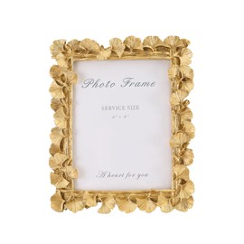 Scarlume 6x8 Vintage Picture Frames, Picture Frame for Table Top Display and Wall Hanging Home Decor (Gold 02, 6x8 Inch)