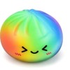 Slow-Rising Rainbow Dumpling Squishy for Squeezing – 1-Piece Soft Fidget