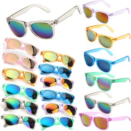 72 Pack Kids Sunglasses Bulk, UV400 Protection Neon Sunglasses for Boys & Girls - Adjustable Children Sun Glasses for Summer, Beach, Pool, Birthday Party Favors & Outdoor Activities (Great Gift!)