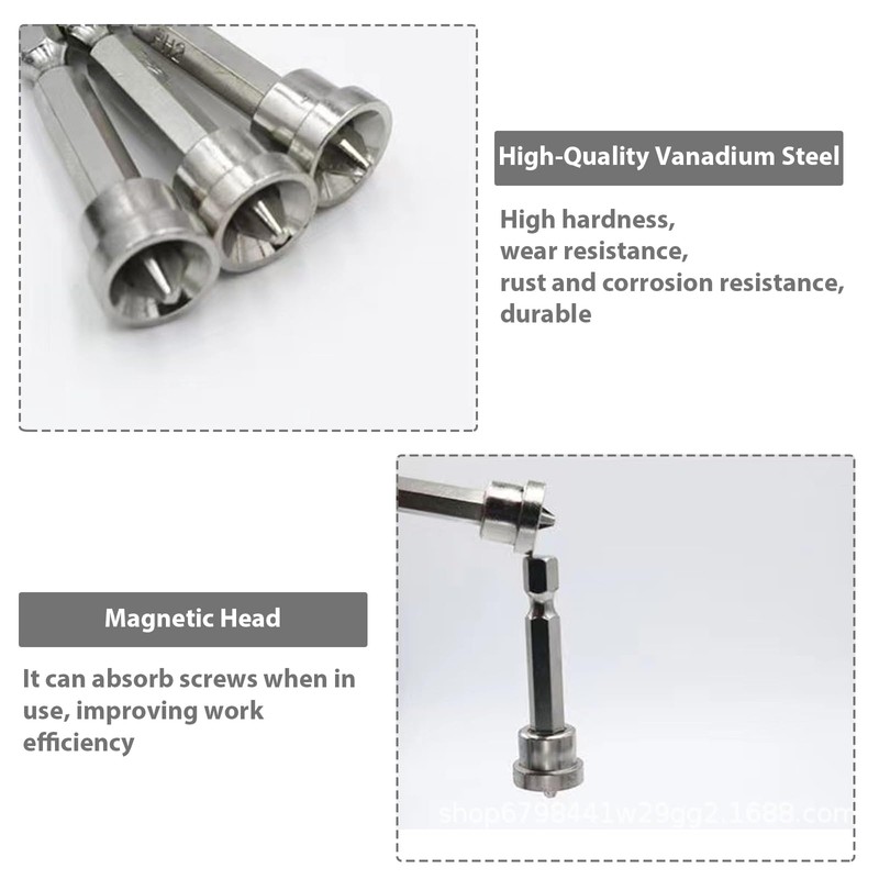 HAPPOW 10PCS Drywall Screw Depth Setter, PH2 Magnetic Positioning Screwdriver
