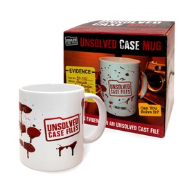 Unsolved Case Mug - Evidence from a Fictional Crime Scene - Solve a Free Mini Murder Case - Fun Gift for True Crime Fans - Murder Mystery Mug