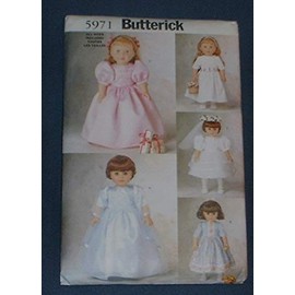 OOP Butterick 1999 SEWING PATTERN 5971. Clothes for 18" Doll. Example: American Girl, Confirmation Dress & Veil, Dresses & Long Party Dresses. Uncut & Factory Folded