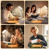 Small Desk Lamp,10000mAh Battery Operated Lamp,3 Colors+Dimmable Desk Light,LED Desk