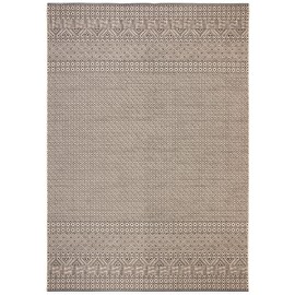 SAFAVIEH Courtyard Collection Area Rug - 8' x 11', Beige & Black, Moroccan Design, Non-Shedding & Easy Care, Indoor/Outdoor & Washable-Ideal for Patio, Backyard, Mudroom (CY6235-25612)