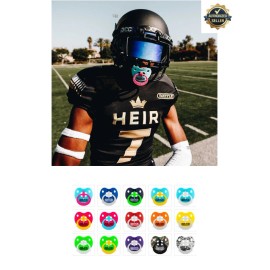 Battle Sports Binky Oxygen Football Convertible Mouthguard - Baby Blue and Yellow