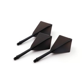 CUESOUL ROST Integrated Dart Shaft and Flights Medium,Black Diamond Shape,Set of 3