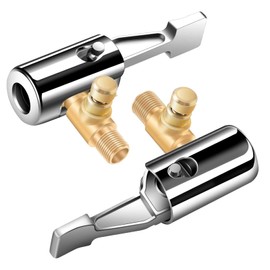 Godson Locking Air Chuck, All Metal Tire Inflator Hose Nozzle Adapter with Release Button, Tire Chuck Quick Connect with 8V1, Tire Inflate Hose End for Portable Tire Pump/Air Compressor (Pack of 2)