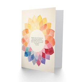 Artery8 Spiritual Birthday Card Words Have Power Buddhist Mindfulness Quote Mandala Blank Card For Him Or Her