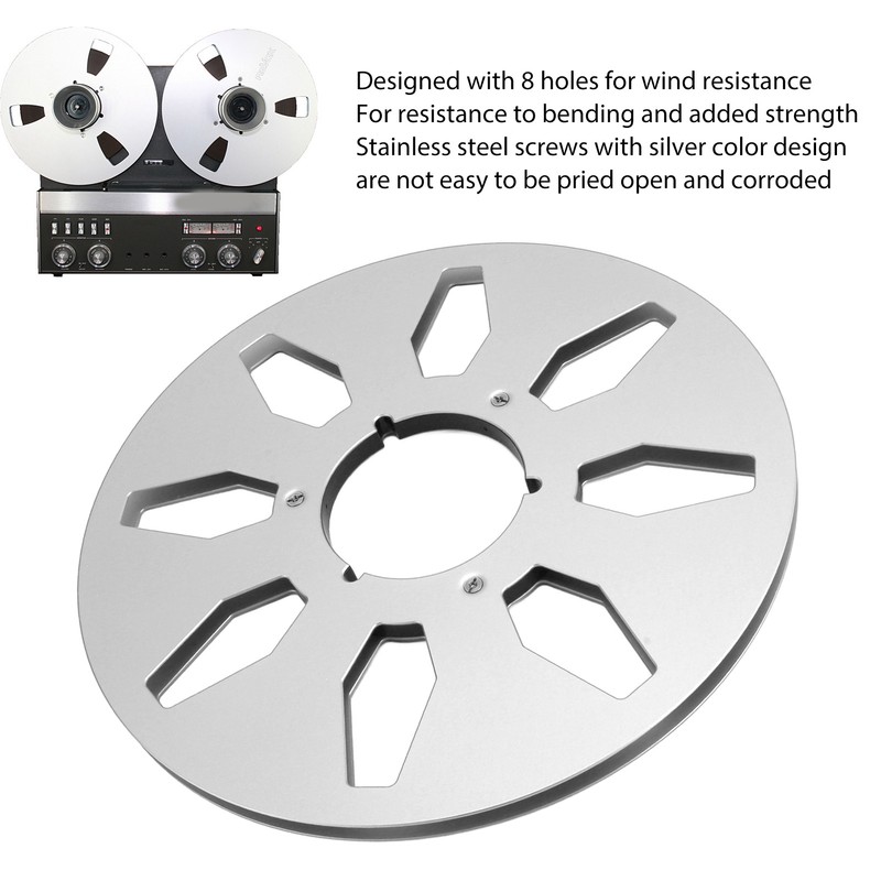1/4 10.5 Inch Empty Tape Reel Professional 8 Holes Wind
