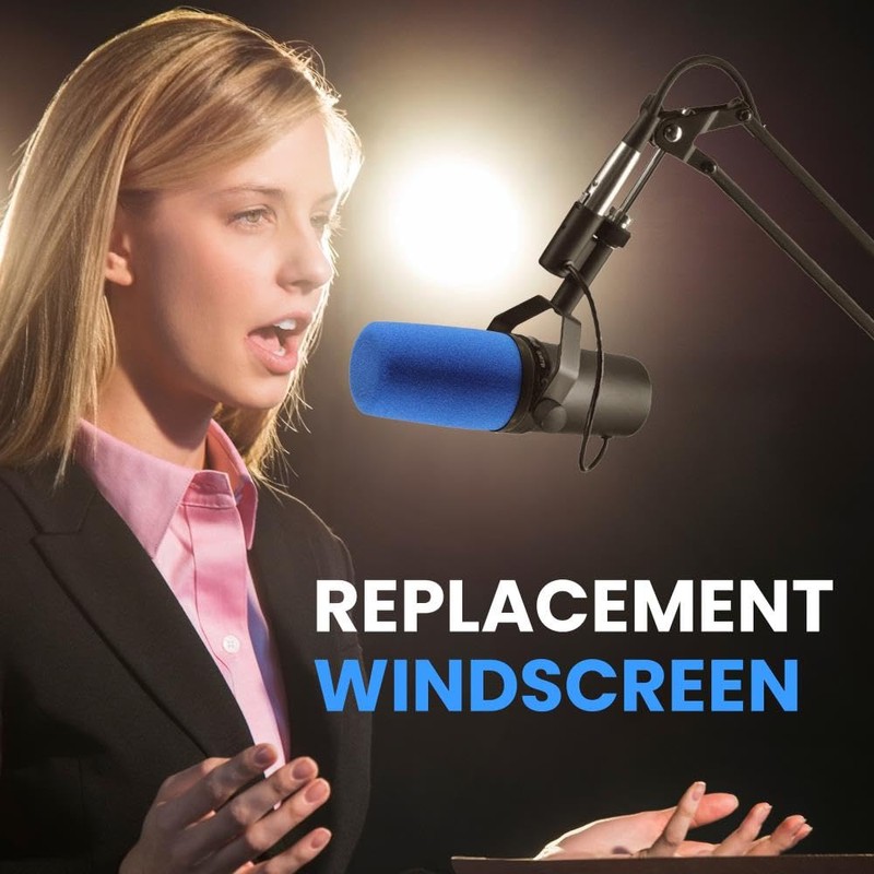 Auray WS-SM7 Windscreen for Shure SM7 Vocal Microphone (Blue)