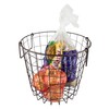 DII Metal Wire Mesh Stackable Utility Storage Bin, Small Round,