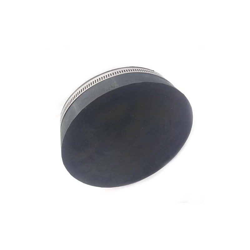 QC-106 6-in. Qwik Cap Flexible PVC Pipe Cap Black Stainless