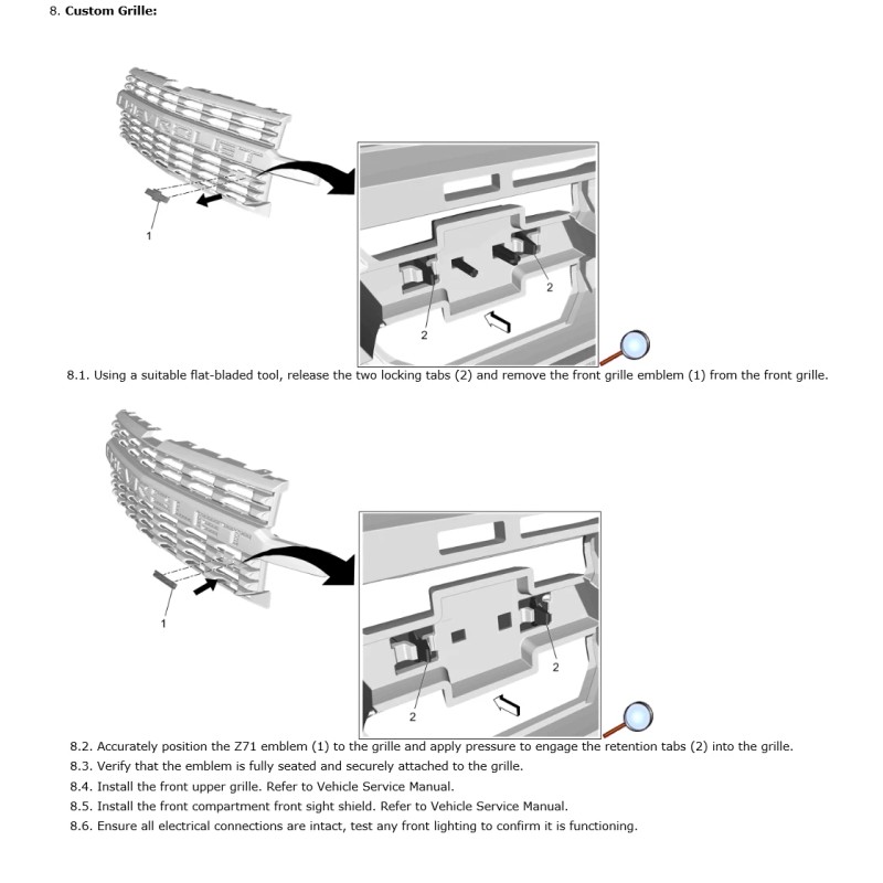 Auto 2019-2021 Chevy Silverado 1500 Z71 Grill Bowtie Emblem Badge