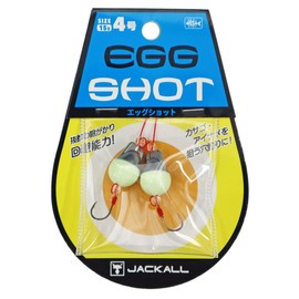 JACKALL Egg Shot No. 4, Glow/Silver