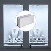 UTALIND 4 Pack Glass Clip Silver Strikes Plate Magnetic Rectangular