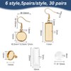 GOMAKERER Pack of 120 4 Styles Stainless Steel Earring Edging