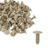 100pcs 6mm Hole Plastic Rivets Fastener Push Clips Khaki for