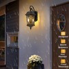 WUPYI Black Outdoor Wall Light Lantern Fixtures,21" H Waterproof Wall-Mount