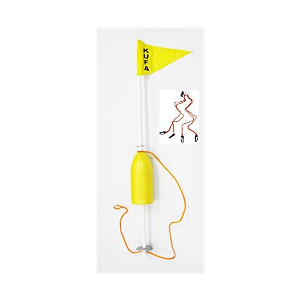 KUFA 48" 2 Section PVC Flag Pole with 11" Yellow