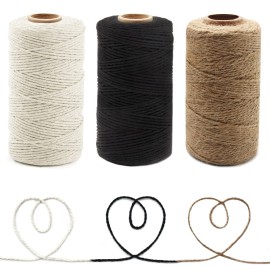 Anvin 984 Feet Cotton Twine Natural Jute Twine Packing Twines Bakers Twine Bl...