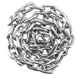 NINGWAAN 26 Feet x 3/16 Inch Stainless Steel Link Chain, 0.69 x 1.1 inch Heavy Duty Metal Chain, Zinc Plated Chain Metal Utility Chain for Hanging, Towing, Swing, Clothesline, 700 Lbs Loading Capacity