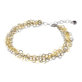 Ernstes Design A505 Women's Bracelet 5 Layers Stainless Steel Gold-Plated 18-21 cm 20.00 mm Wide, Stainless Steel