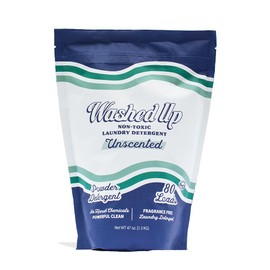 Washed Up Goods Unscented Laundry Detergent Powder | Fragrance-Free | Safe for Sensitive Groups | Powerful Clean | Plant & Mineral-Based | Made in USA