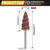 20Pcs 1/8" Shank 80 Grit Mounted Point Abrasive Cone Shape