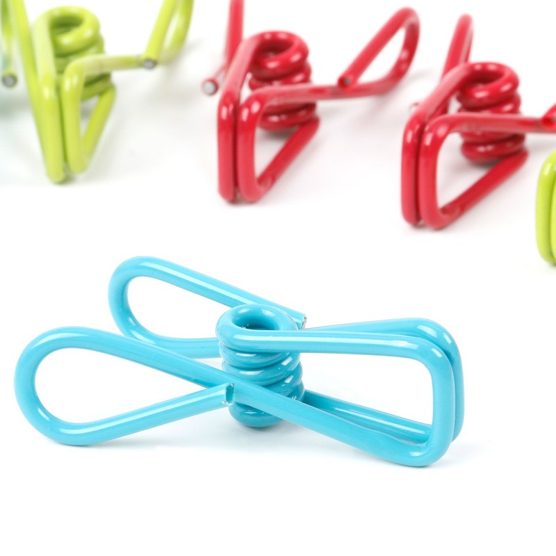 TRIXES 20 Pack Rainbow Coloured Metal Clothes Pegs