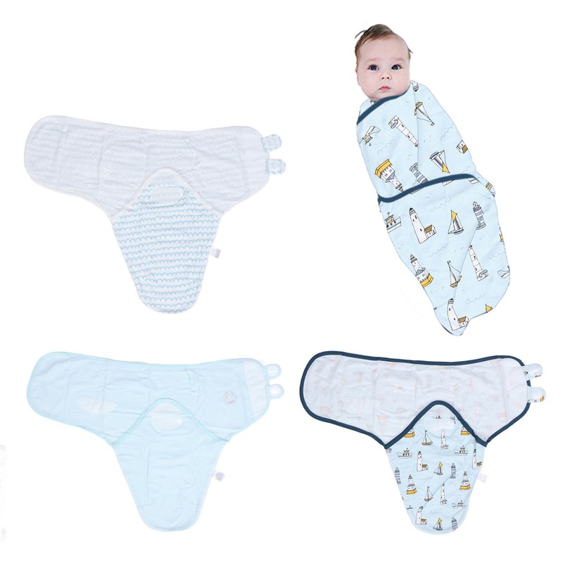 3pcs Baby Swaddle Sleep Sacks Cotton Swaddle Blanket for 0