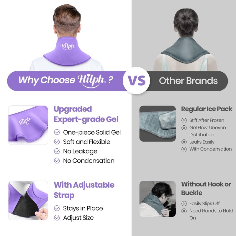 Hilph Neck Ice Pack for Injuries, Reusable Neck Ice Pack