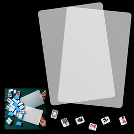 Seenelling 2 Pcs Mahjong Tile Mixer Mahjong Shuffler for Mixing and Shuffling Tiles Plastic Mahjong Accessories Gifts for Mahjong Lovers Playing Mahjong Game, Clear