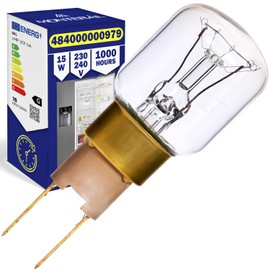 Fridge Bulb 15W 230/240V with Base Plate X7E T-Click with Original Code 484000000979 for Whirlpool - MONTERAL