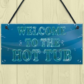 RED OCEAN Nautical Theme Hot Tub Sign Welcome Sign Garden Shed Summer House Plaque