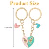ZEYIYER 2 Pcs Best Friends Keychain, Matching Friendship Keychains for