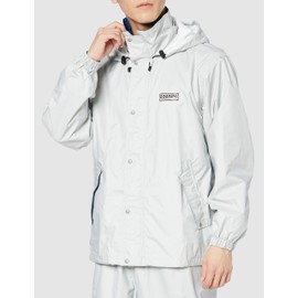 Doqment Rain Wear Top and Bottom Set, Breathable, Waterproof, Fully Lined Mesh, Toray Entrant Rain Suit II for Men, sliver