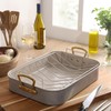 Gibson Home Broxton 2-Piece Nonstick Roaster Pan with Rack –