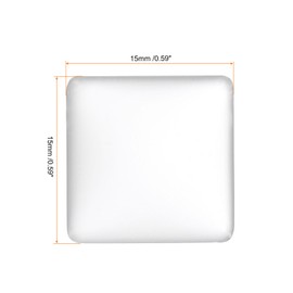 PATIKIL Transparent Glass Cabochons, 40Pcs 15x15mm Square Glass Dome Tiles for Photo Pendant Jewelry Making, Clear