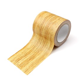 Hrroes Imitation Woodgrain Duct Tape Floor Wood Effect Tape Wood Grain Tape Waterproof for Laminate Floor Scratch Repair, Antique Oak(5.7cmx4.57m) Beige