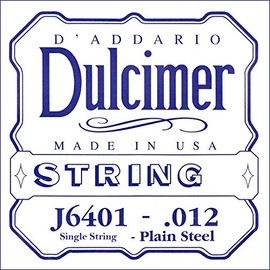 D'Addario J6401 Plain Steel Dulcimer Single String.012
