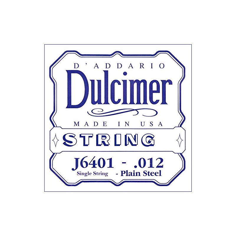 D'Addario J6401 Plain Steel Dulcimer Single String.012