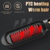 LED Hair Straightening Brush Negative Ion Adjustable Temperature Automatic Straight