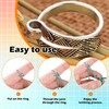4 anillos de ganchillo para tejer para dedos de metal,