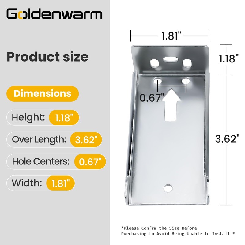 goldenwarm 5 Pairs 10 Packs Rear Mount Brackets for Soft