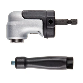 DEWALT FLEXTORQ Right Angle Drill Attachment, 4-in-1 System, 12-Inch Compact, Straight Flexible Shaft 90 Degree Drill Adapter (DWAMRASETFT)