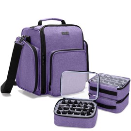 BAFASO Paint Case Hold 72 Bottles of 0.57 fl.oz Miniature Paint or Alcohol Ink, Paint Bag with Multiple Tool Storage Sections, Purple (No Accessories Included)