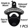 HAIICEN Rustproof Wall Mounted Bottle Opener Black with White, Stainless