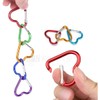 KON Carabiner Heart Shaped Cute Key Holder Hook Aluminum Multifunctional